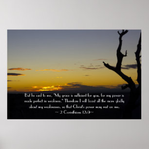 2 Corinthians 12:9 Poster