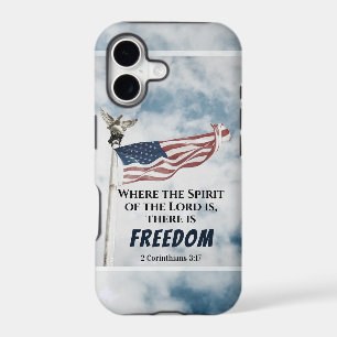2 Corinthians 3:17 There is Freedom, American Flag