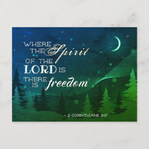 2 Corinthians 3:17 Where the spirit of the Lord is Postcard