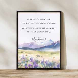 2 Corinthians 4:18, Bible Verse Wall Art
