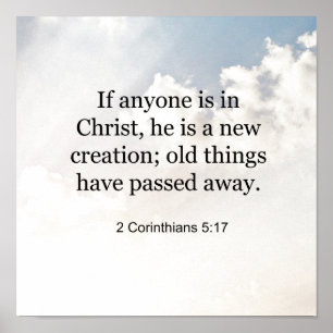 2 Corinthians 5:17, Bible verse, Poster