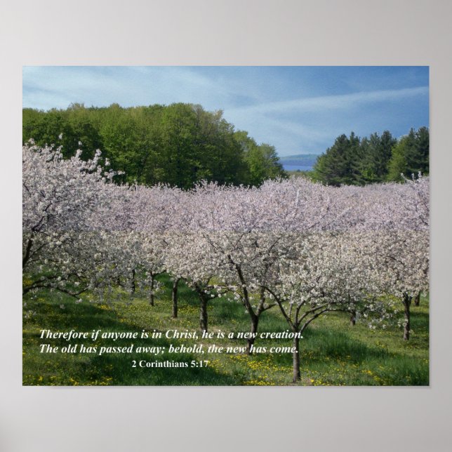 2 Corinthians 5:17 Christian Poster (Front)