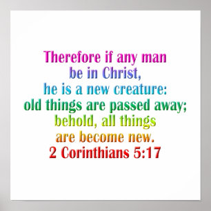 2 Corinthians 5:17 English Poster