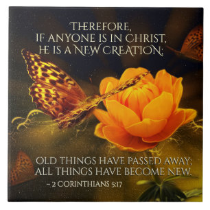 2 Corinthians 5:17 If anyone is in Christ, Bible Tile