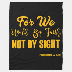 2 Corinthians 5:7 Bible Verse KJV Quote Fleece Blanket