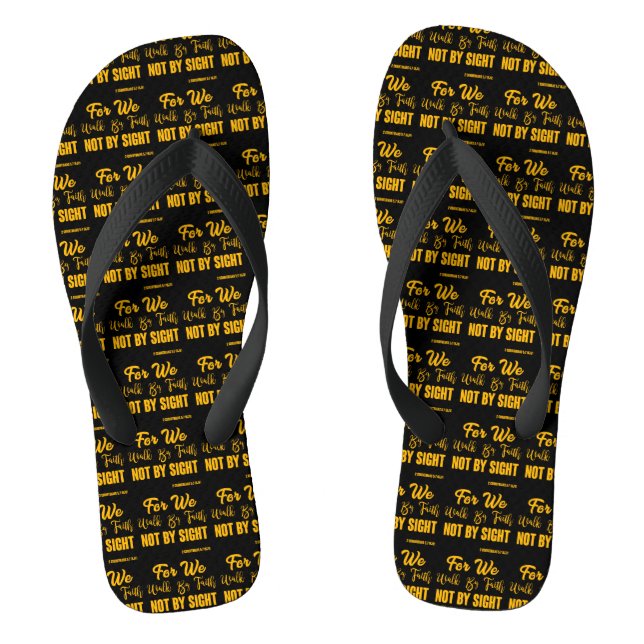 2 Corinthians 5:7 Bible Verse KJV Quote Unisex Thongs (Footbed)