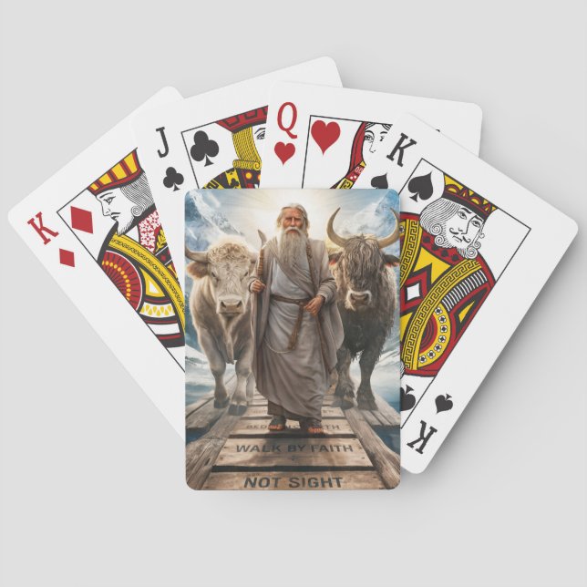 2 Corinthians 5:7 Faith Over Sight, Trust in God Playing Cards (Back)