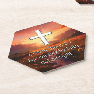 2 Corinthians 5:7 Paper Coaster