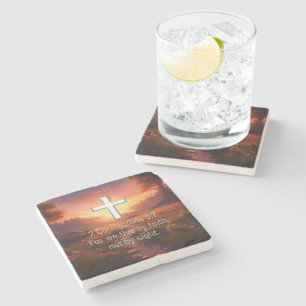 2 Corinthians 5:7 Stone Coaster