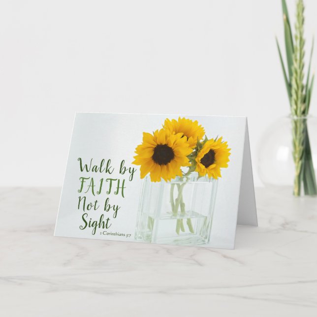 2 Corinthians 5:7 Walk by Faith not by Sight Card (Front)