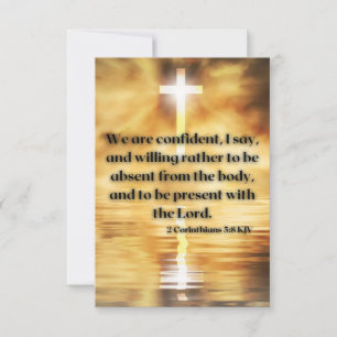 2 Corinthians 5:8 KJV Bible Scripture Pic Greeting Card