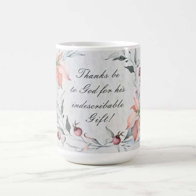 2 Corinthians 9:15 Thanks be to God Coffee Mug (Center)