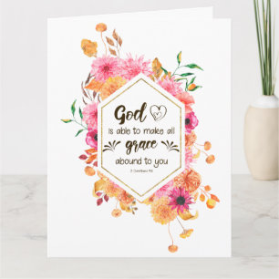 2 Corinthians 9:8 God is able to make grace abound Card