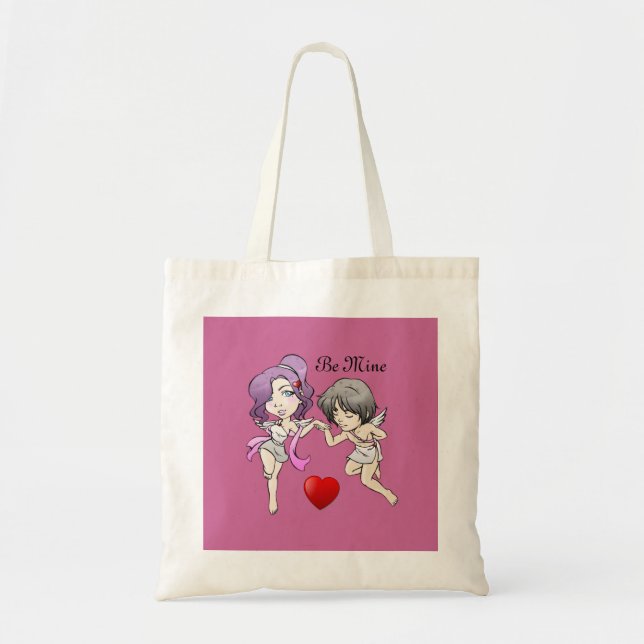2 Cupids Valentine Tote Bag (Front)