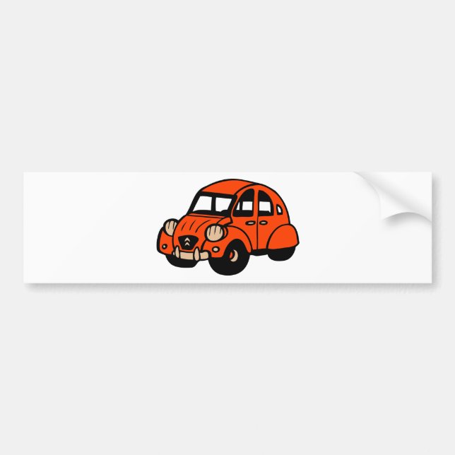 2 cv vintage french car bumper sticker (Front)