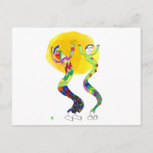 2 Dancers dancing in the Sun Postcard