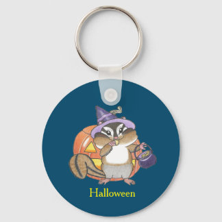 2 designs Chipmunk Squirrel Halloween Keychain