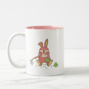 2 designs Cute hungry & sleepy baby bunny Mug