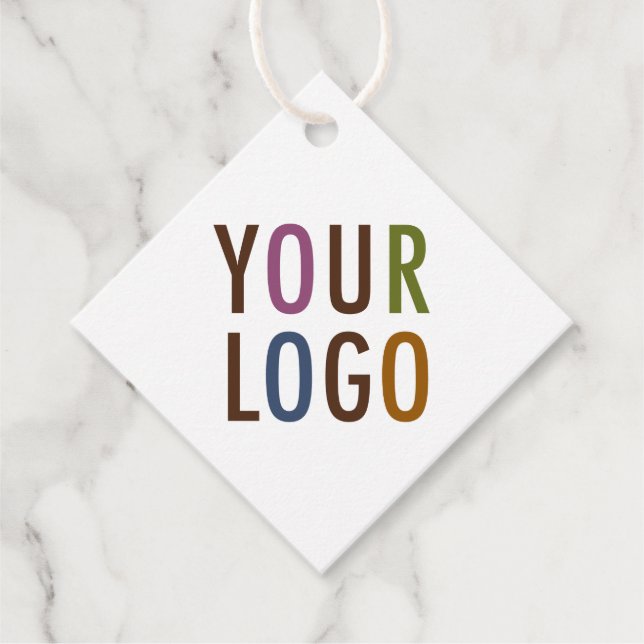 2" Diamond Shape Hang Tags with String Custom Logo (Front)
