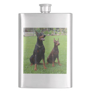 2 dobies hip flask