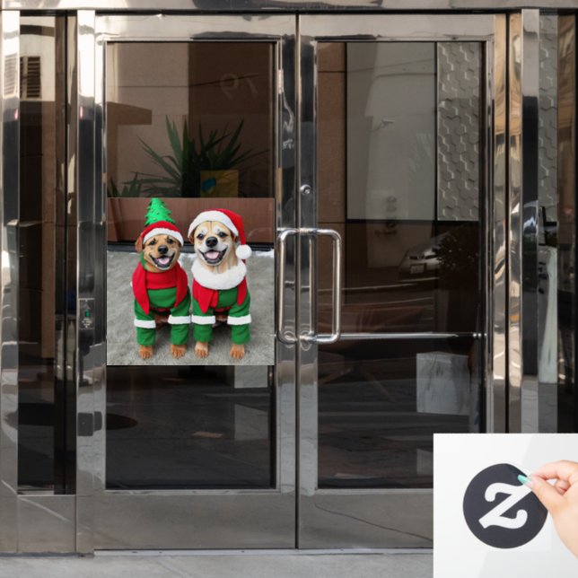 2 dogs in Christmas costumes (Office Door)