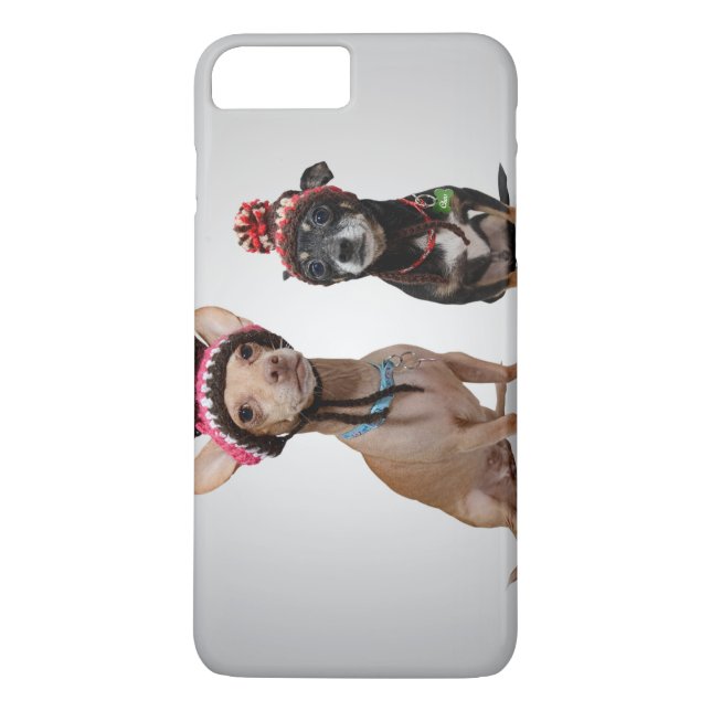 2 dogs with funny hats Case-Mate iPhone case (Back)