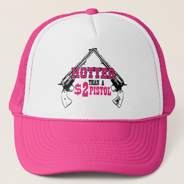 2 dollar pistol trucker hat (Front)