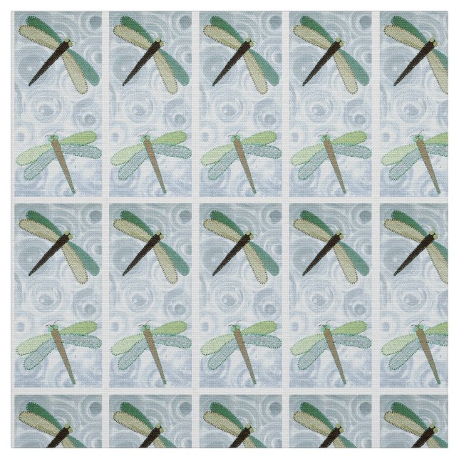 2 Dragonflies #1 Fabric (Swatch)