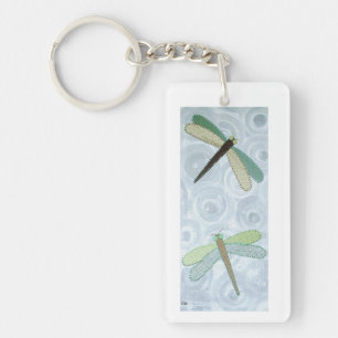 2 Dragonflies #1 Key Ring
