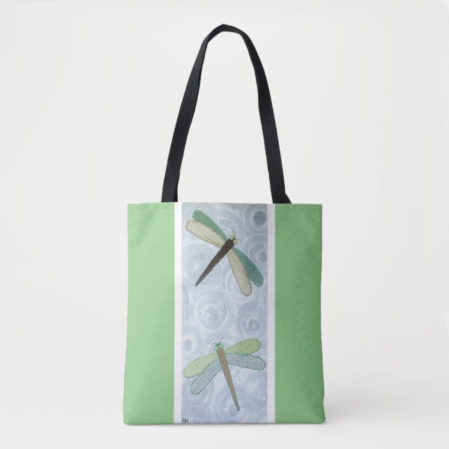 2 Dragonflies #1 Tote Bag (Front)