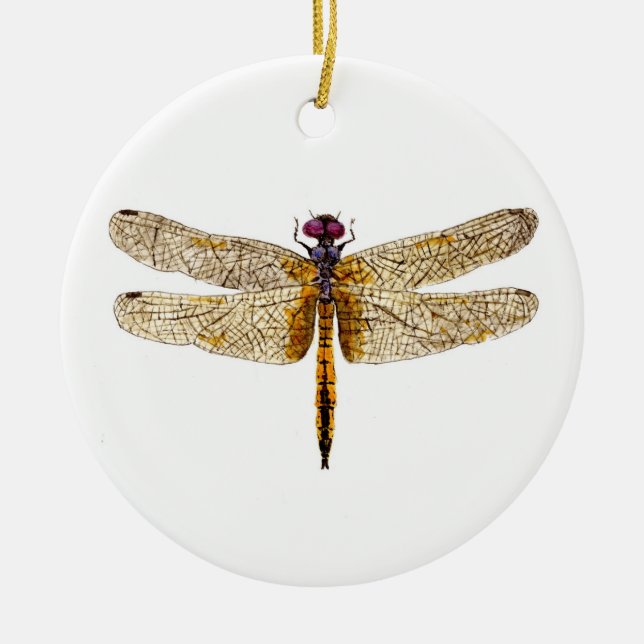 2 Dragonflies Christmas Ornament II (Front)
