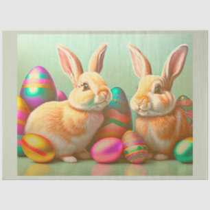 2 Easter Bunny And Eggs Collection Tissue Paper