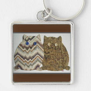 2 Fat Cats #1 Key Ring