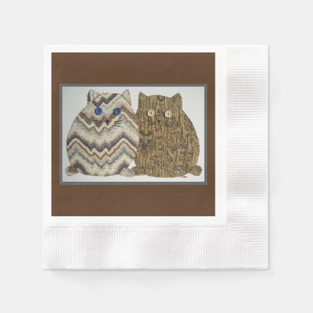 2 Fat Cats #1 Napkin (Front)