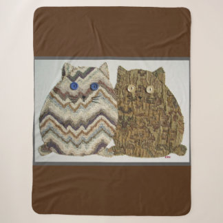 2 Fat Cats #1 Sherpa Blanket