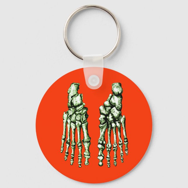 2 Feet Down Green Key Ring (Front)
