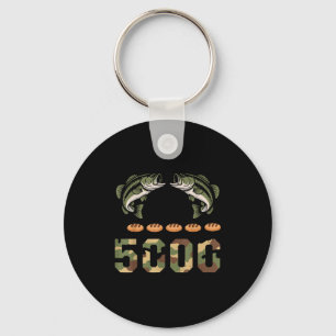 2 fishes 5 breads jesus camo bass fishing key ring