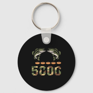 2 fishes 5 breads jesus camo bass fishing key ring