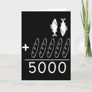 2 Fishes 5 Breads Jesus Feeds The 5000 Christian B Card