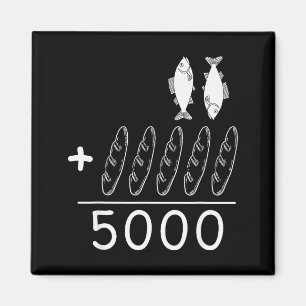 2 Fishes 5 Breads Jesus Feeds The 5000 Christian B Magnet