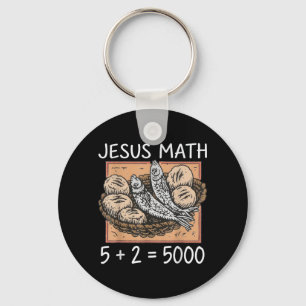 2 Fishes 5 Breads Jesus Feeds The 5000 Christian Key Ring