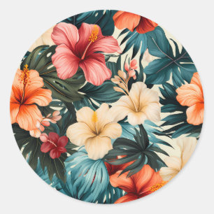 #2 Floral Pattern Classic Round Sticker