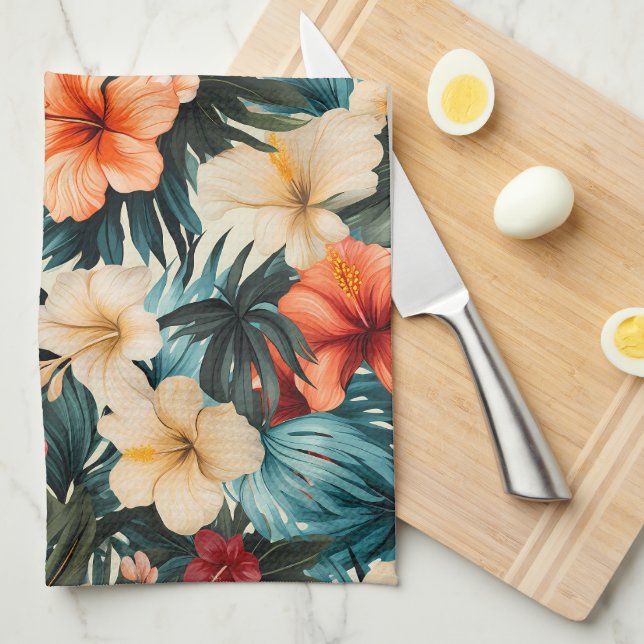 #2 Floral Pattern Tea Towel (Quarter Fold)