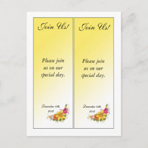 2 Flower Bouquet Save the Date Bookmarks Announcement Postcard