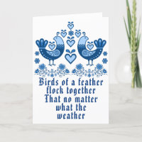 2 Folk birds/Birds of a feather, add your own text