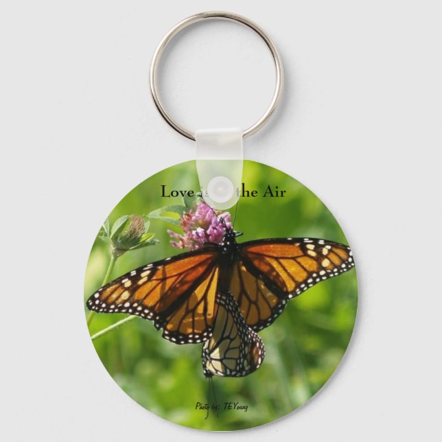 2 for 1 photo butterflies, Love is in the Air, ... Key Ring (Front)