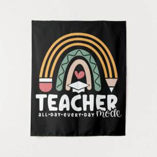 2- Funny Teacher Mode Teaching Gift for Teacher Tapestry