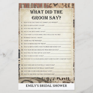 2 Games - 1950's Housewife Bridal Shower Games