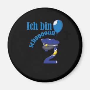 2. Geburtstag Patrol Jungs Kinder Polizei Paw Magnet