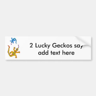 2 Geckos Bumper Sticker